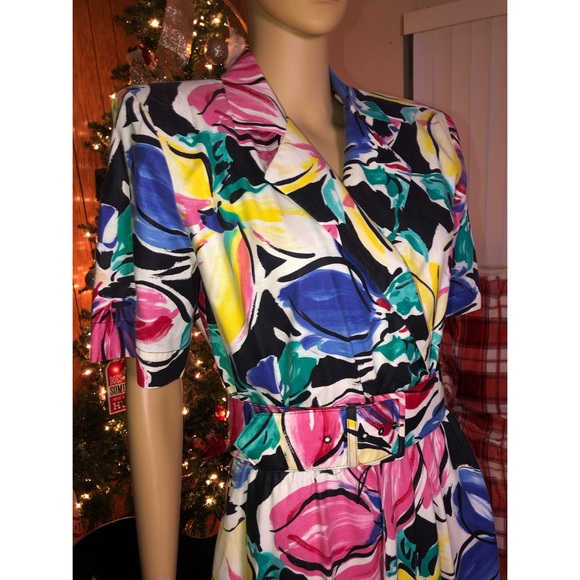 Vintage 80’s Belted Dress - Picture 6 of 15